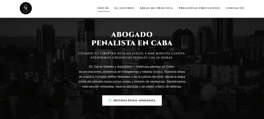Sitio web de Abogadopenalistacarlosgalleta