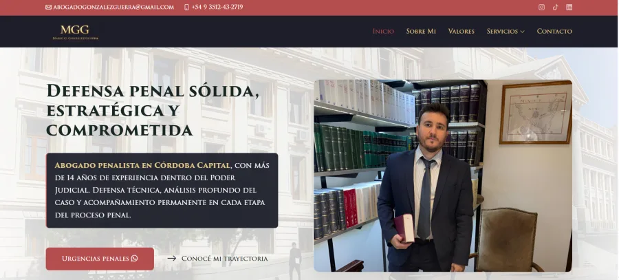 Sitio web de Abogadopenalistagonzalezguerra