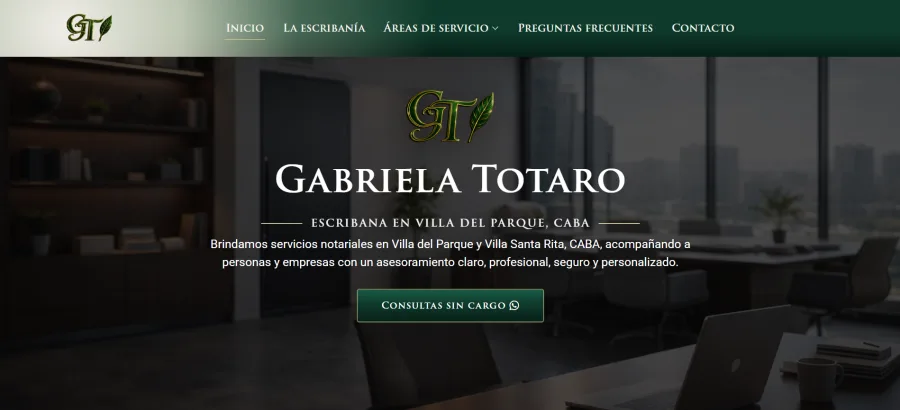 Sitio web de Escribanía Gabrielatotaro