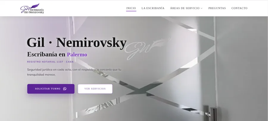 Sitio web de Escribania Gil-Nemirovsky — Palermo