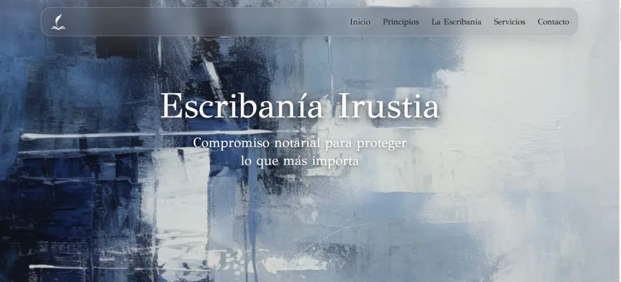 Sitio web de Escribanía Irustia