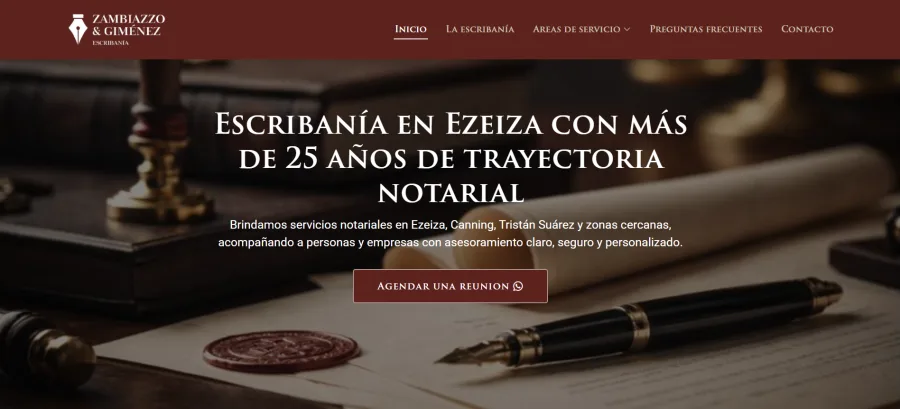 Sitio web de Escribanía Zambiazzo