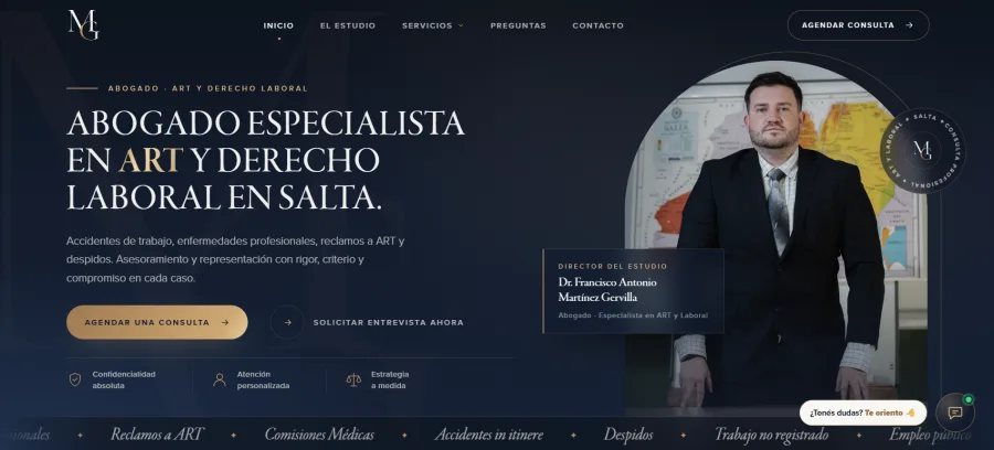 Sitio web de Estudio Jurídico Martinez Gervilla — Salta
