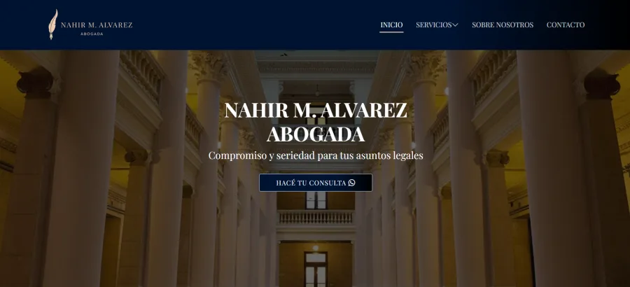 Sitio web de Estudio Jurídico Nahiralvarez