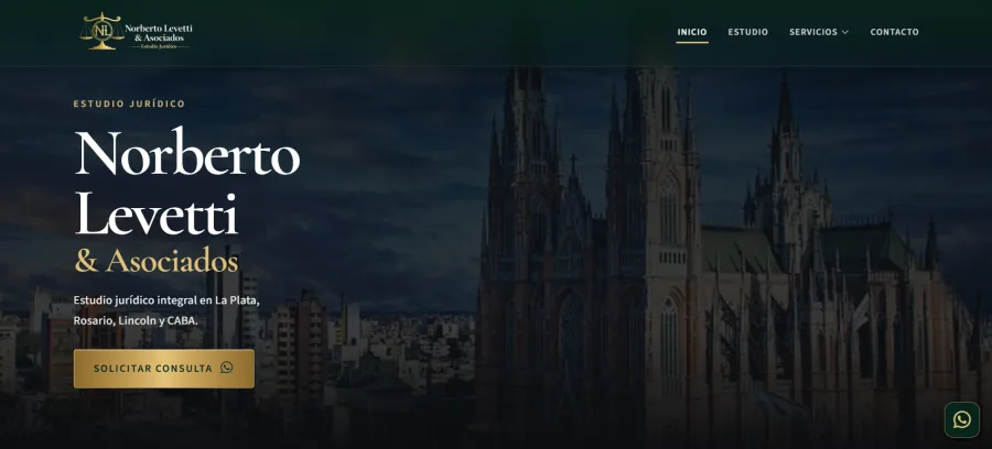 Sitio web de Estudio Jurídico Norbertolevetti
