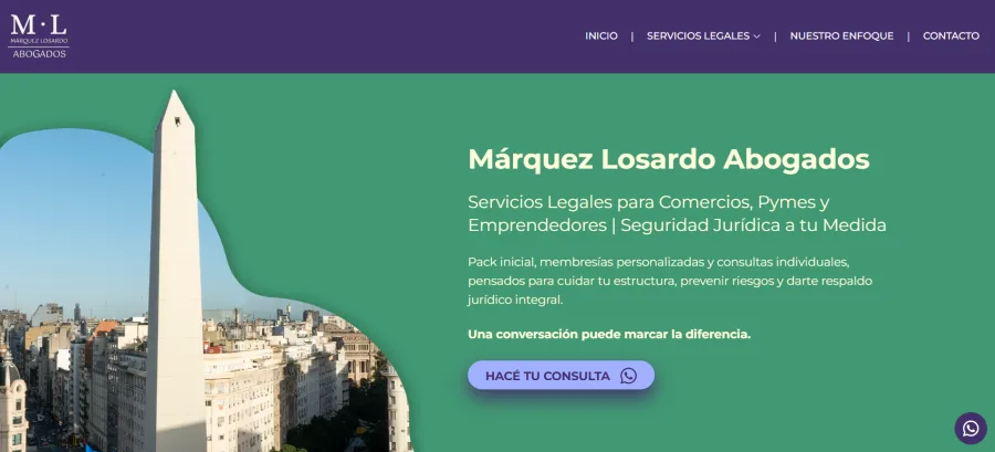 Sitio web de Marquezlosardoabogados